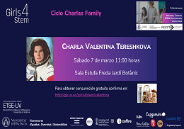 Charla especial #8M Girls4STEM Family dedicada a Valentina Tereshkova orientada a público familia